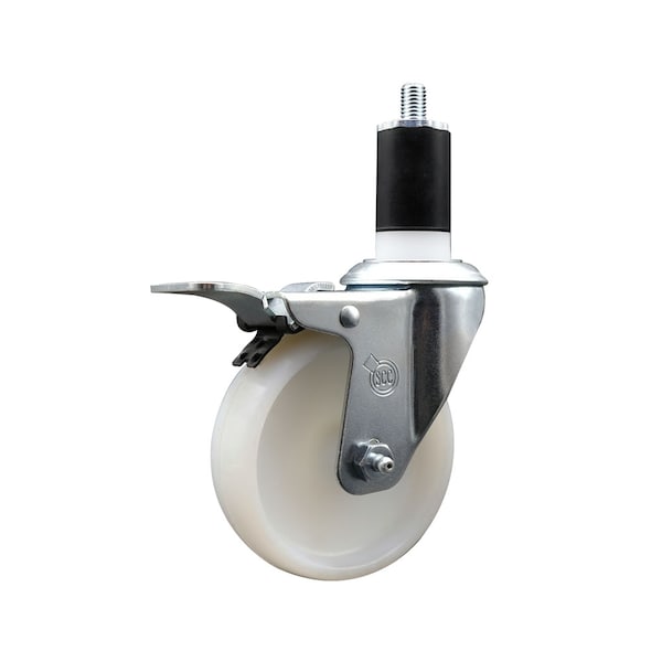 4'' Nylon Swivel 1-1/2'' Expanding Stem Caster Total Lock Brake